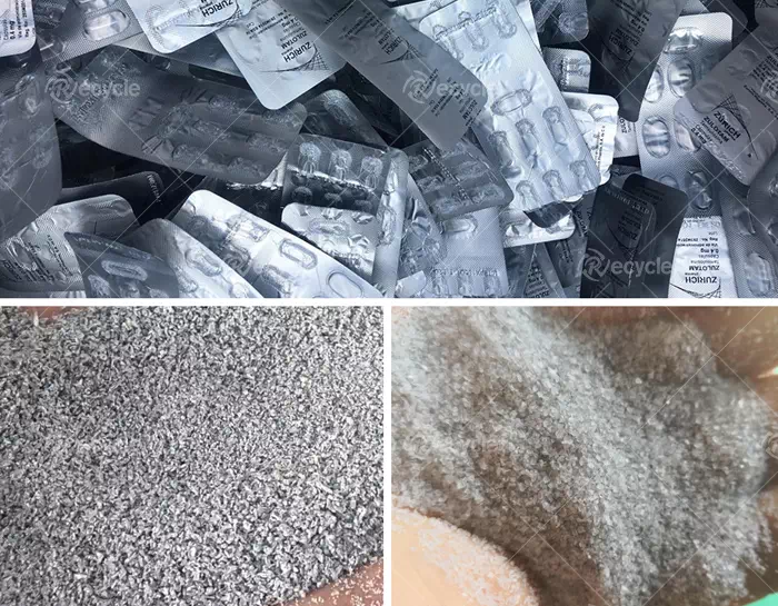 Blister Packaging Before and After Recycling