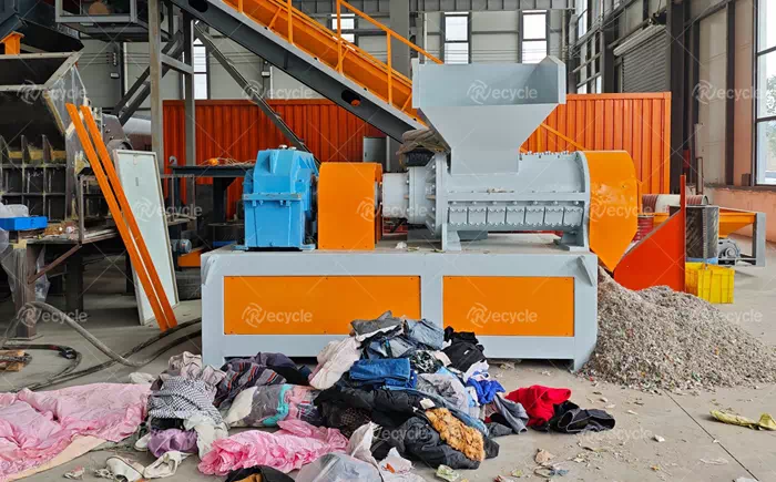 Fabric Textile Trim Waste Shredding Machine