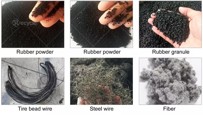 Materials after Tire Recycling